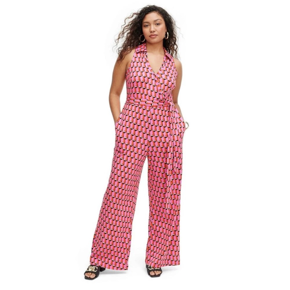 Diane Von Furstenberg for Target Pink Sleeveless Jumpsuit. NWT. Size XL